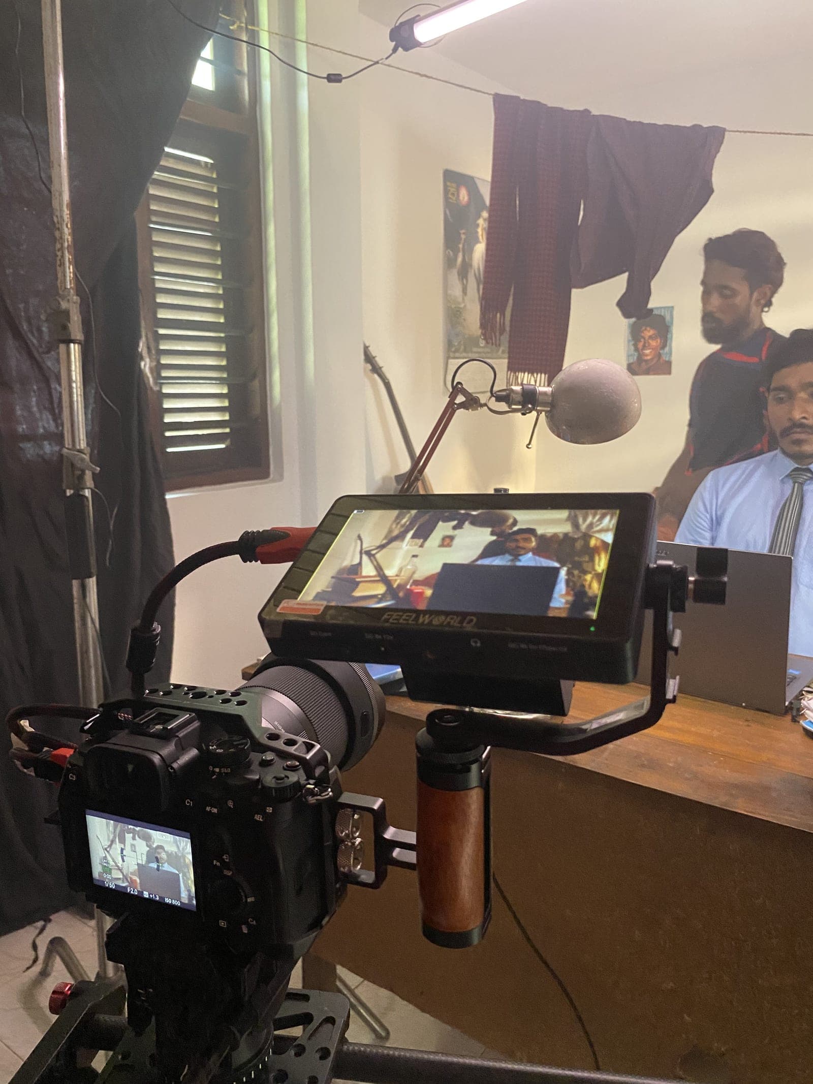 A CGShift camera rig framing an interview on location